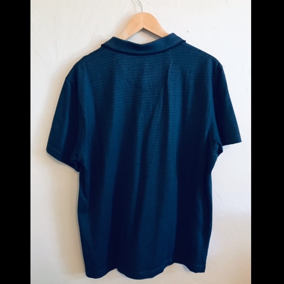 Van Heusen Navy Striped Polo - Picture 4 of 5